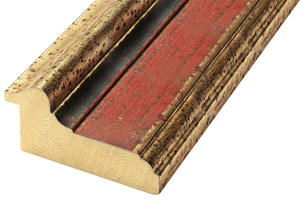 Corner sample of moulding 826ROSSO
