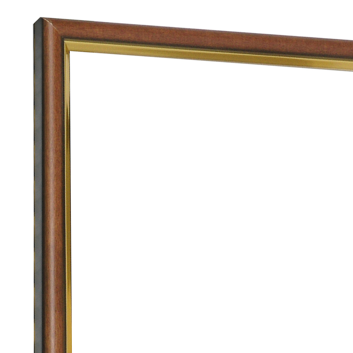Asta pino giuntato - Larghezza 13mm Altezza 15 - Noce con filo oro - Angolo