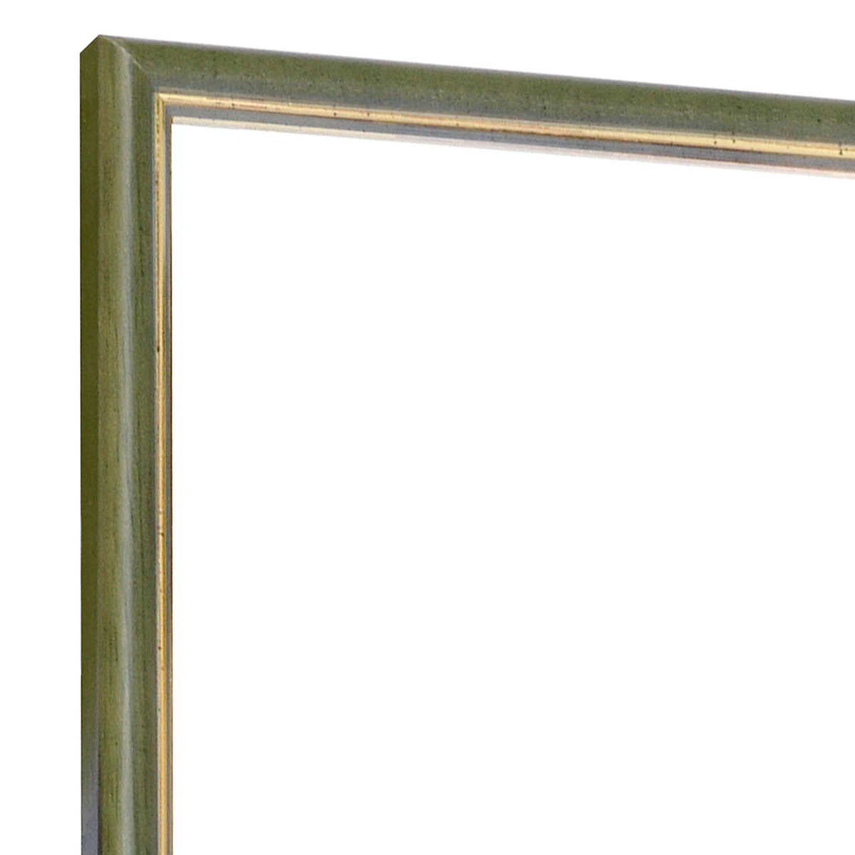 Asta pino giuntato - Larghezza 13mm Altezza 15 - Verde con filo argento - Angolo