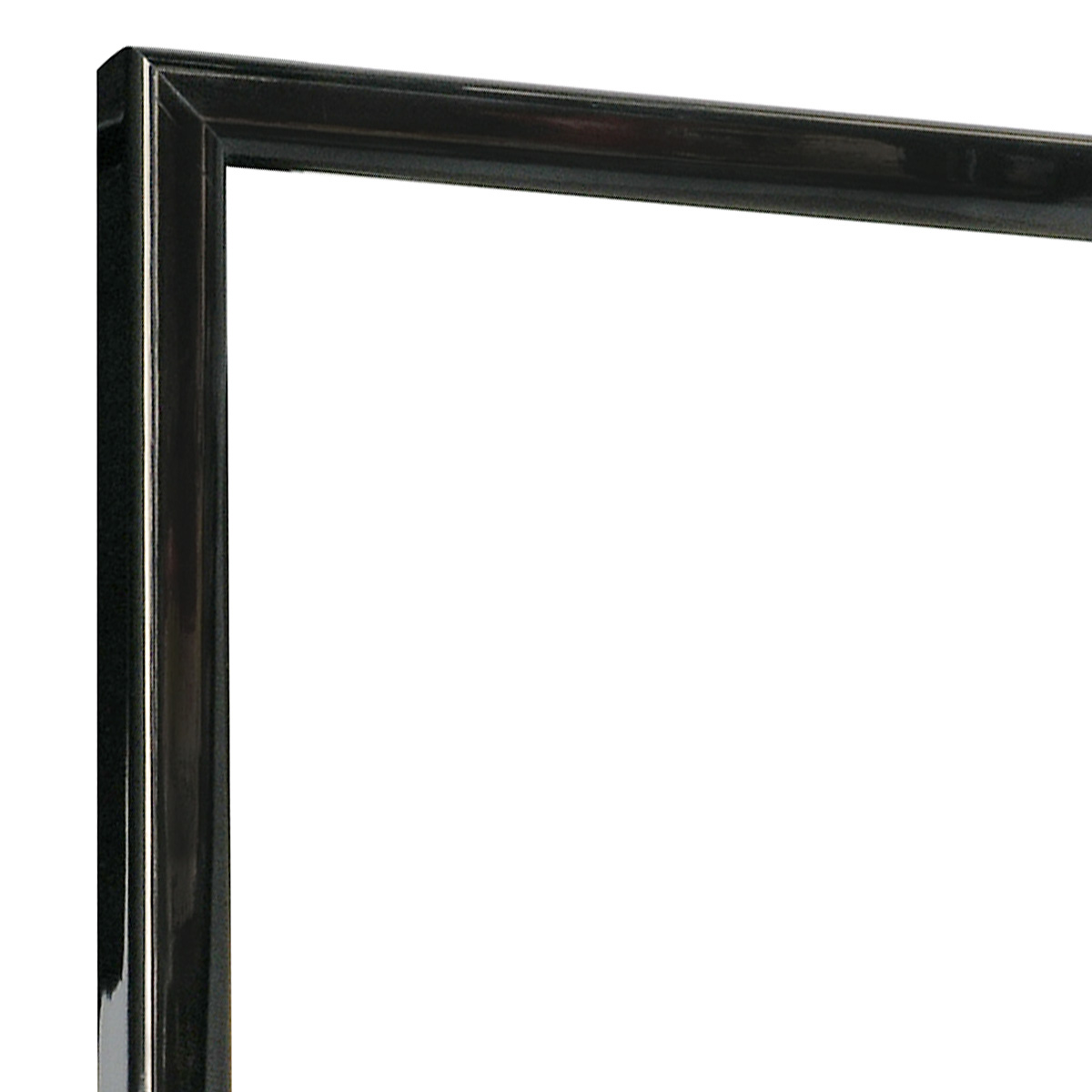 Asta pino giuntato - Larghezza 14mm Altezza 14 - Nero lucido - Angolo