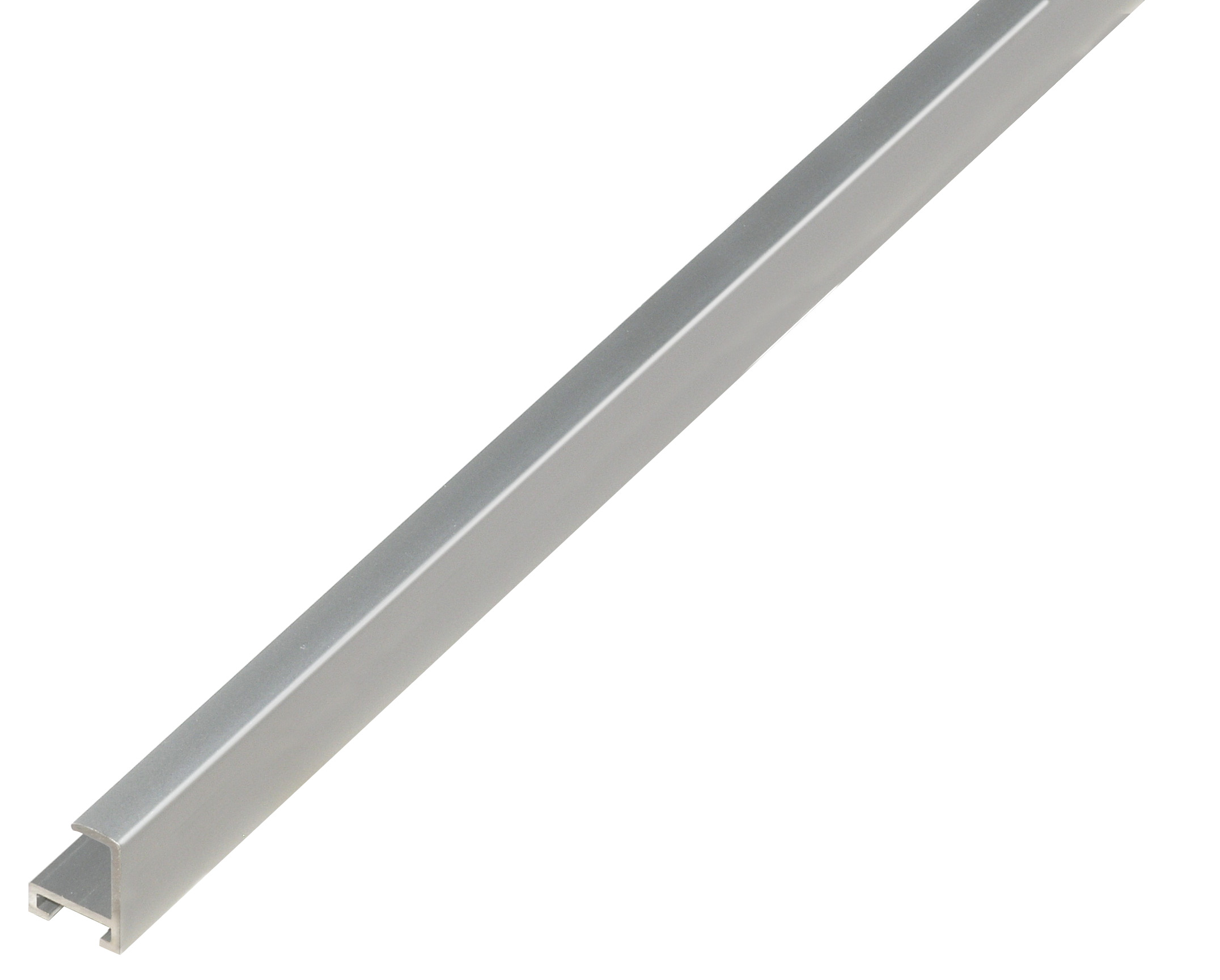 Asta alluminio serie 12 piatta argento satinato - 1004