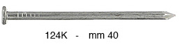 Chiodi normali in ferro testa piana mm 40 sp.2,2 mm - 1Kg