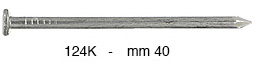 Chiodi normali in ferro testa piana mm 40 - diametro 2,2 mm - 1Kg