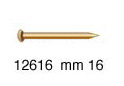 Chiodini ferro ottonato testa bombata - mm 16 spessore 1,5 mm - 1Kg