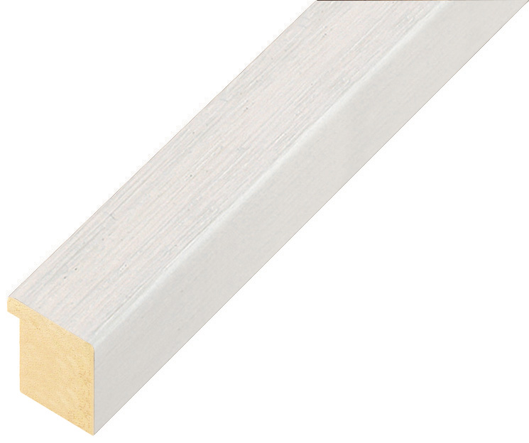 Moulding ayous, width 20mm height 20 - White, open grain