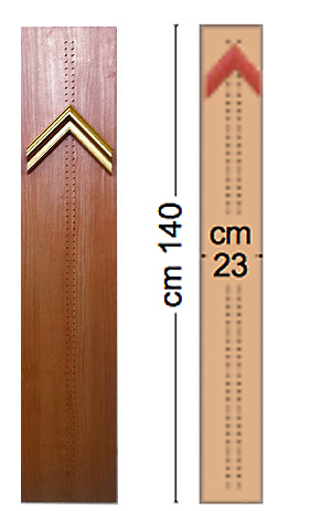 Pannello campioni aste - cm.140 - 1 fila