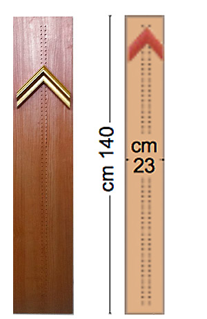 Pannello campioni aste - Altezza cm.140 - 1 fila