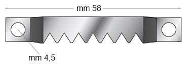 Attaccaglie dentate in ferro brunito - Confez.5000