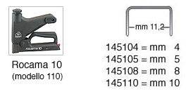 Punti per Rocama 105/108 - mm 10 - Scatola da 5.000