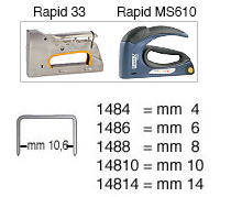 Punti per fissatrice Rapid - alti mm 10 - Scatola da 5.000