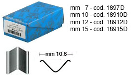 Graffe per graffatrici Joint doppia affilatura - mm 15 - 2000 graffe