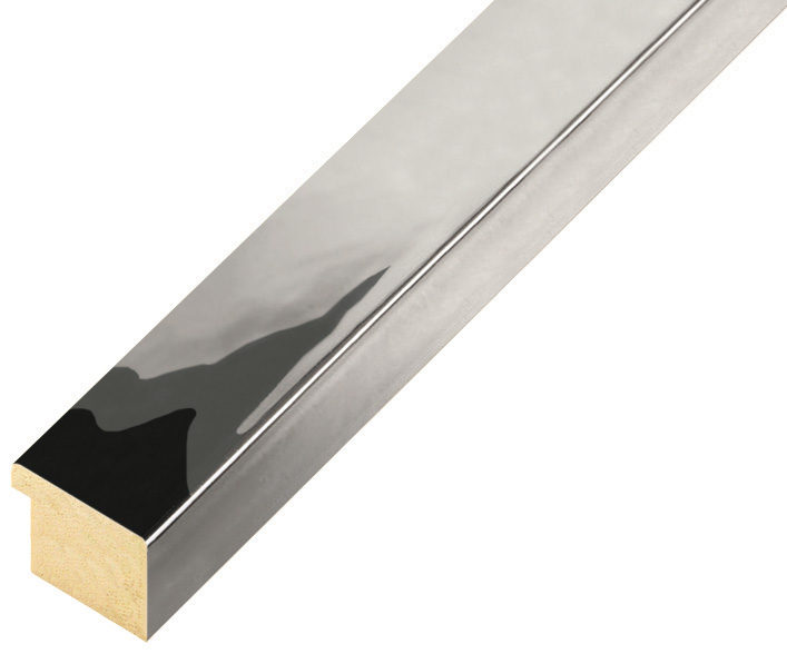 Moulding ayous, width 20mm height 14 - bright silver