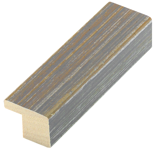 Moulding ayous flat 20mm - mottled, grey