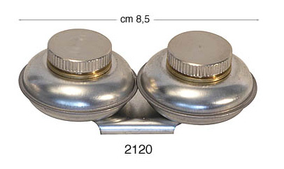 Scodellini doppi con diametro di 40 mm - tappo a vite