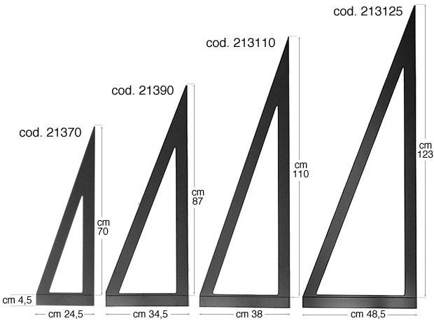 Squadre per taglio vetro - cm 90