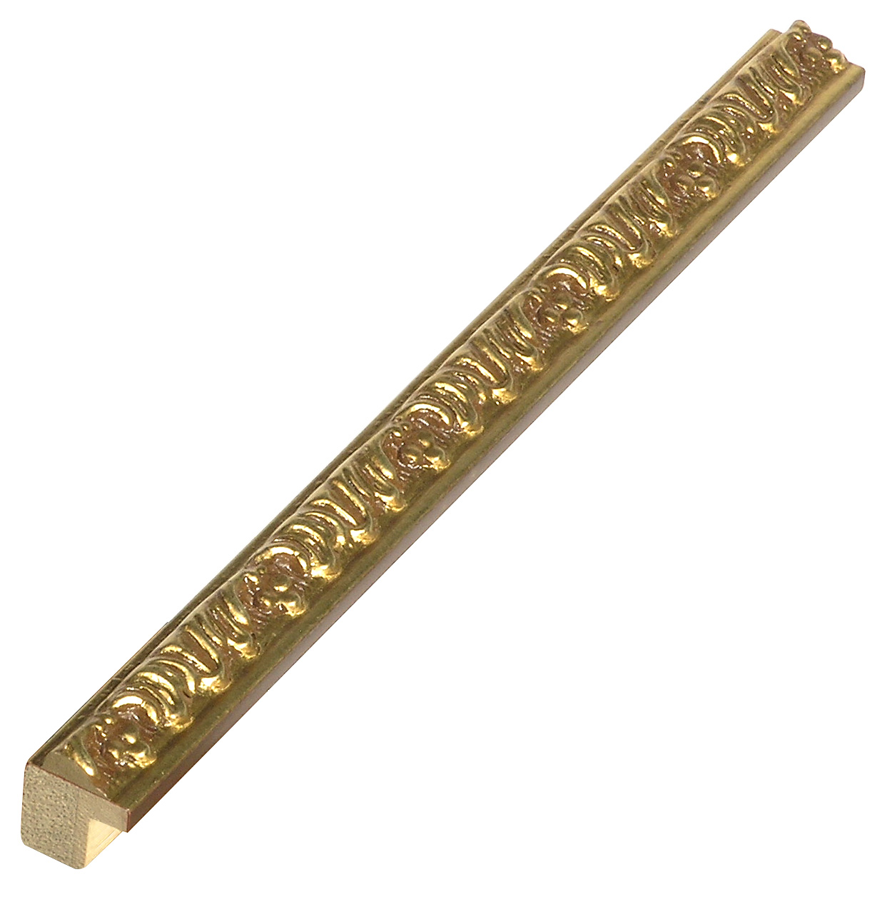 Asta in pino giuntato - Larg.16mm Alt.17 - Oro con decorazioni - 214ORO