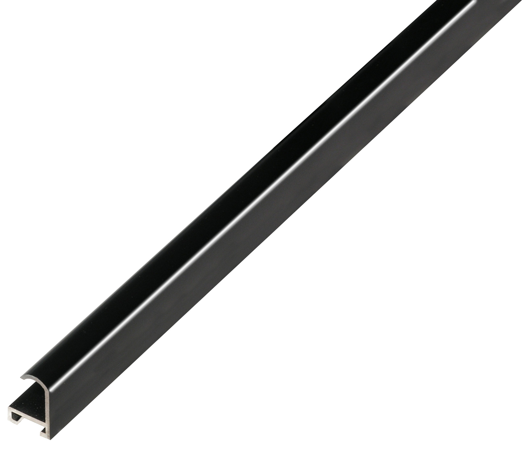 Asta alluminio serie 13 tonda nero satinato - 2250