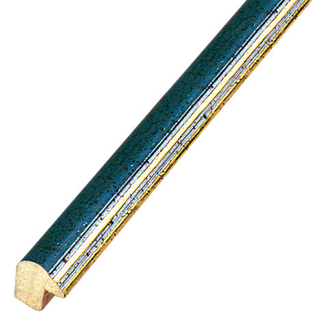 Asta in ayous giuntato larg. mm 13 - colore blu con filo argento