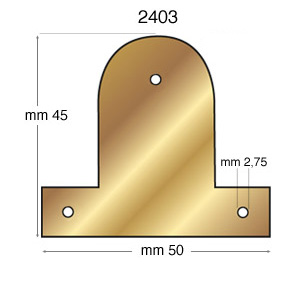 Lamelle ottonate per fissare il telaio - mm 45 - Confez.250