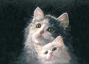 Dipinto: cm 50x60 - Gattini