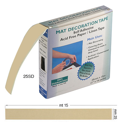 Nastri decorativi mm 25x15mt - Sabbia