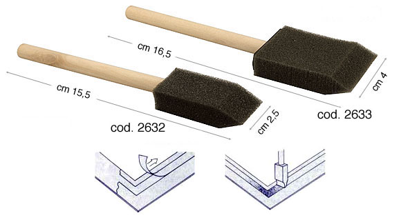 Spatola di gommapiuma cm 4