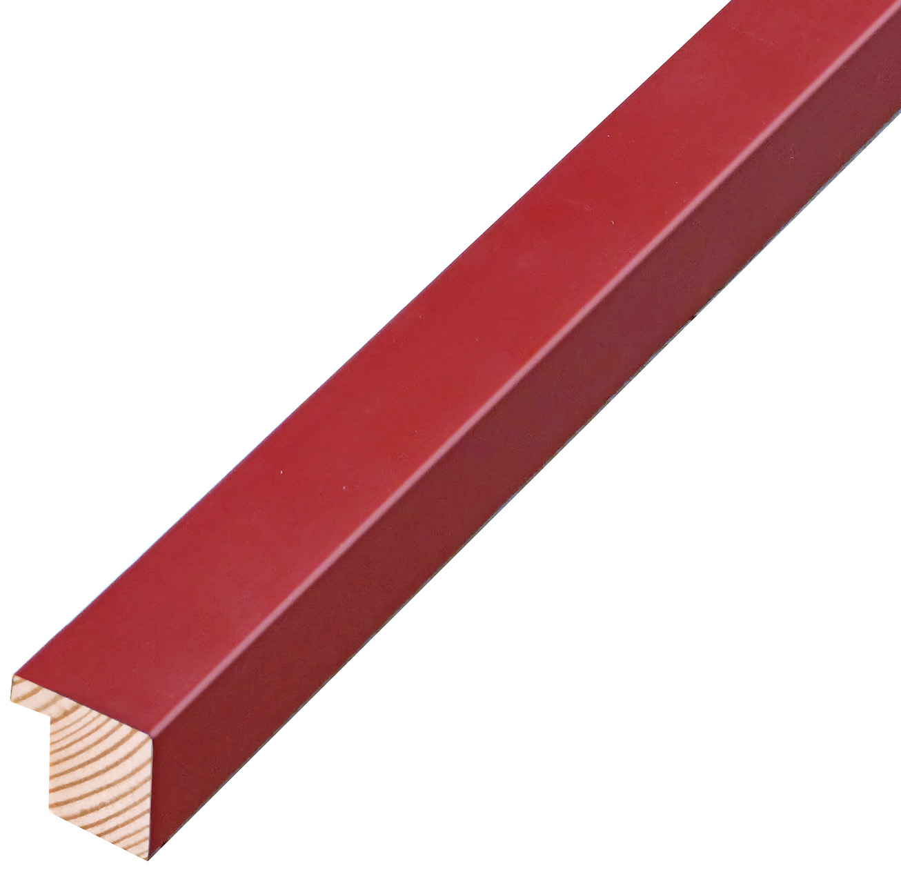 Asta in pino - Larghezza 20mm Altezza 20 - Bordeaux opaco - 26BORDEAUX