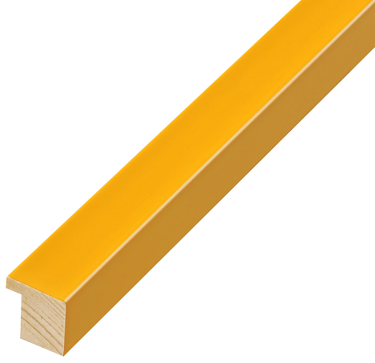 Asta in pino - Larghezza 20mm Altezza 20 - Giallo opaco - 26GIALLO