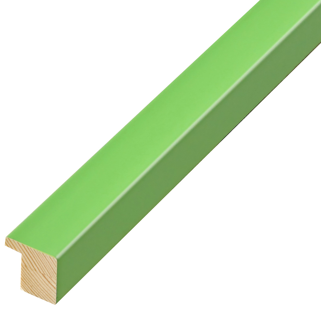 Asta in pino - Larghezza 20mm Altezza 20 - Verde prato opaco - 26PRATO