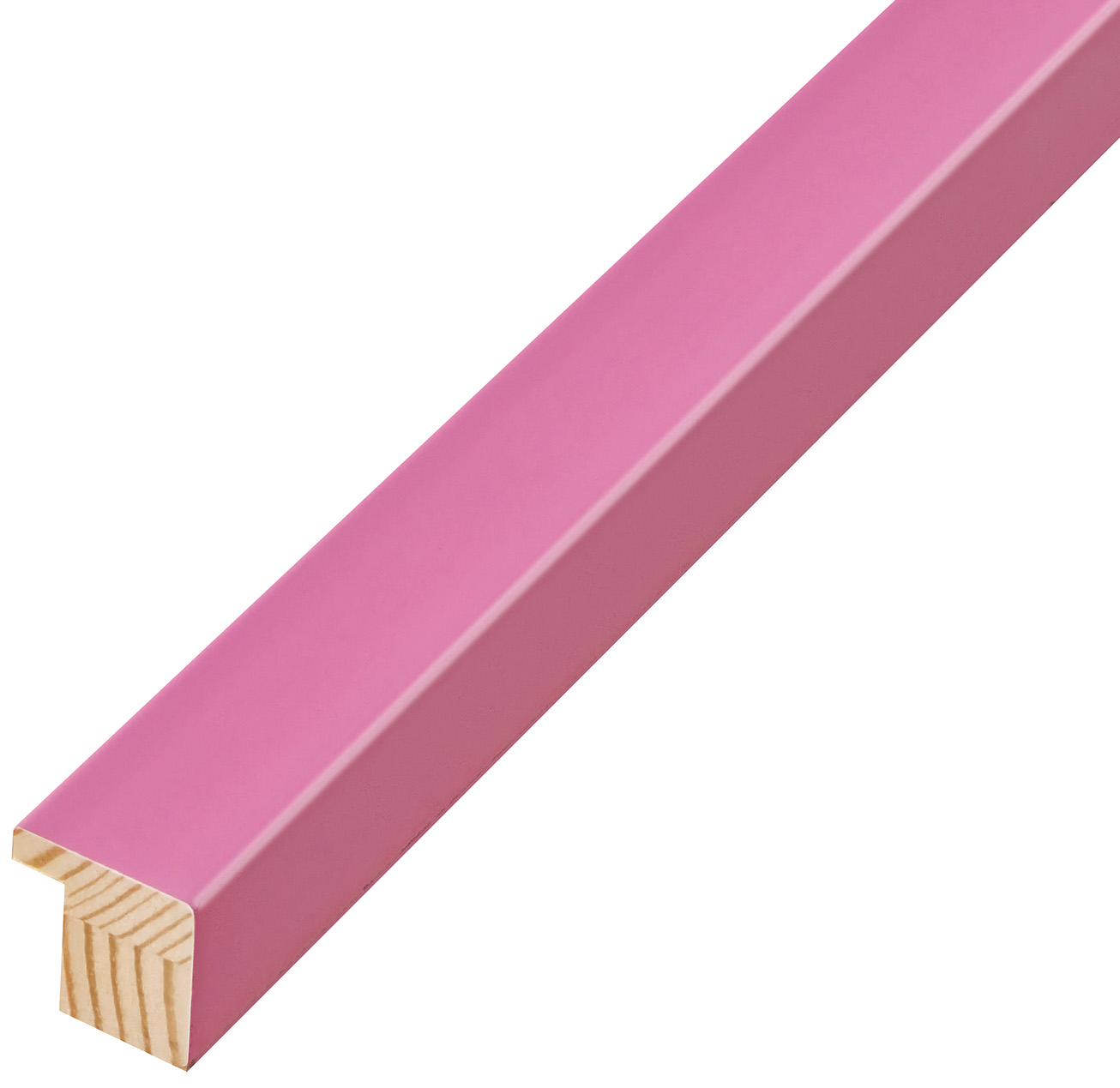 Asta in pino - Larghezza 20mm Altezza 20 - Rosa opaco - 26ROSA