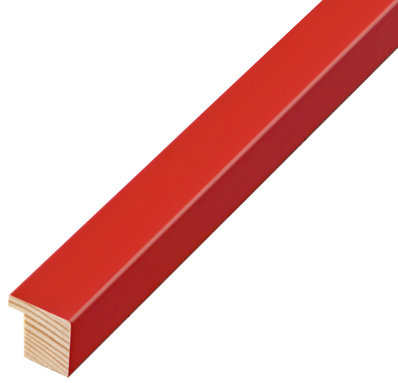 Asta in pino - Larghezza 20mm Altezza 20 - Rosso opaco - 26ROSSO