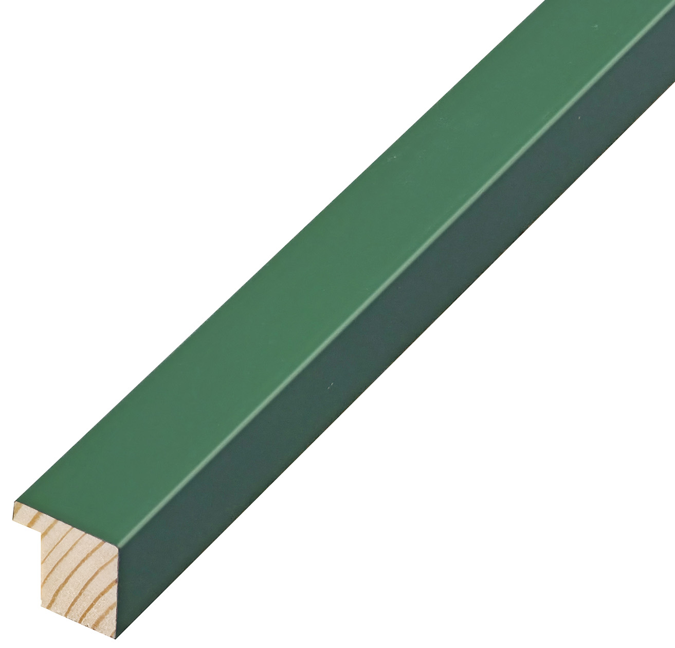 Asta in pino - Larghezza 20mm Altezza 20 - Verde opaco - 26VERDE