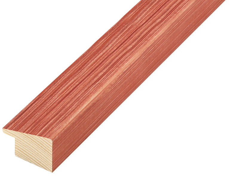 Moulding fir, width 24mm, height 018, striated - red