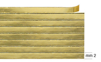 Nastri decorativi - Oro lucido - mt 12 - 8 strisce da 2 mm