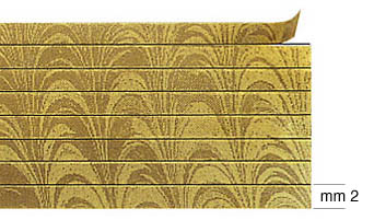 Nastri decorativi - Oro a onde - mt 12 - 8 strisce da 2 mm