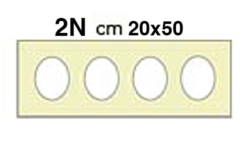 Pass.cartone pronti cm 20x50 colore - panna