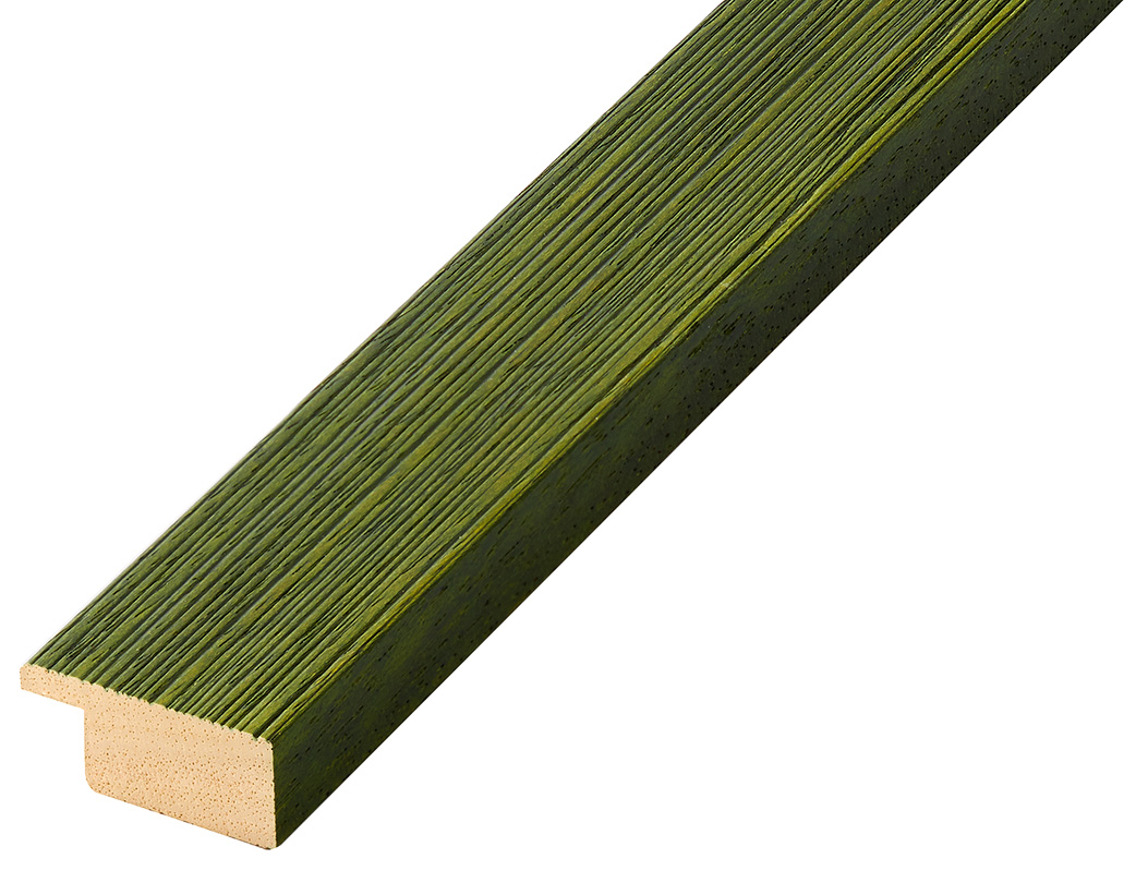 Moulding ayous, width 30mm height 14 - streaked green finish
