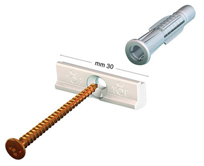 Connettori per binario Contour Rail colore alluminio - confez. 6 pezzi