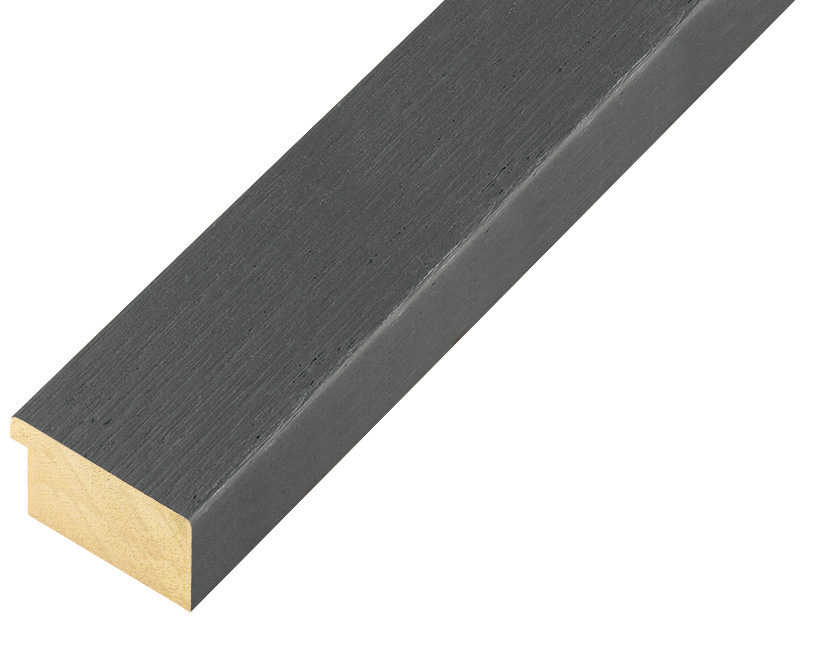 Moulding ayous, width 30mm height 14 - grey, open grain