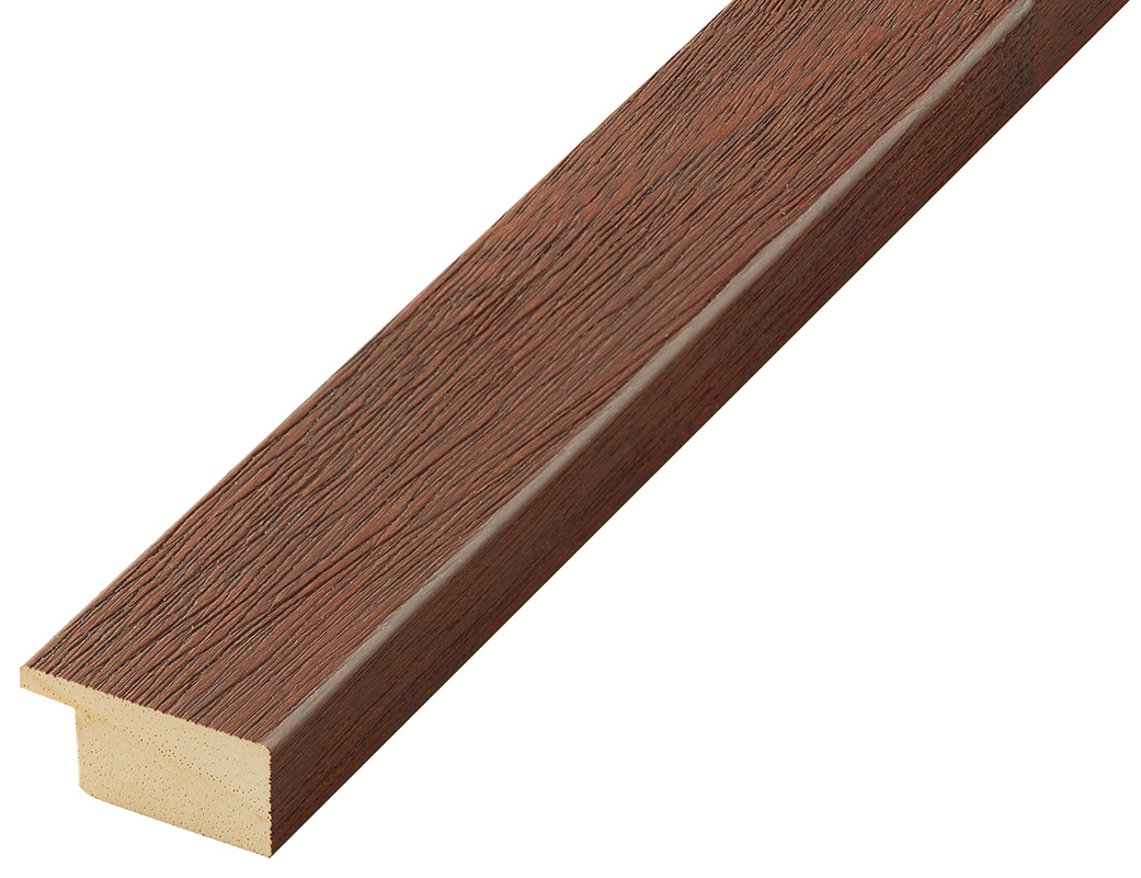 Moulding ayous, width 30mm height 14 - brown, open grain