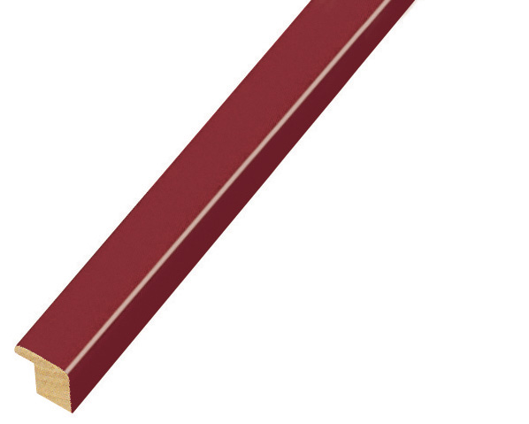 Asta in pino giuntato larg. mm 14 - colore bordeaux lucido - 329BORD