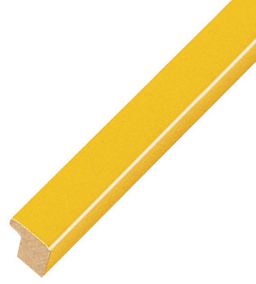 Asta in pino giuntato larg. mm 14 - colore giallo lucido - 329GIALLO