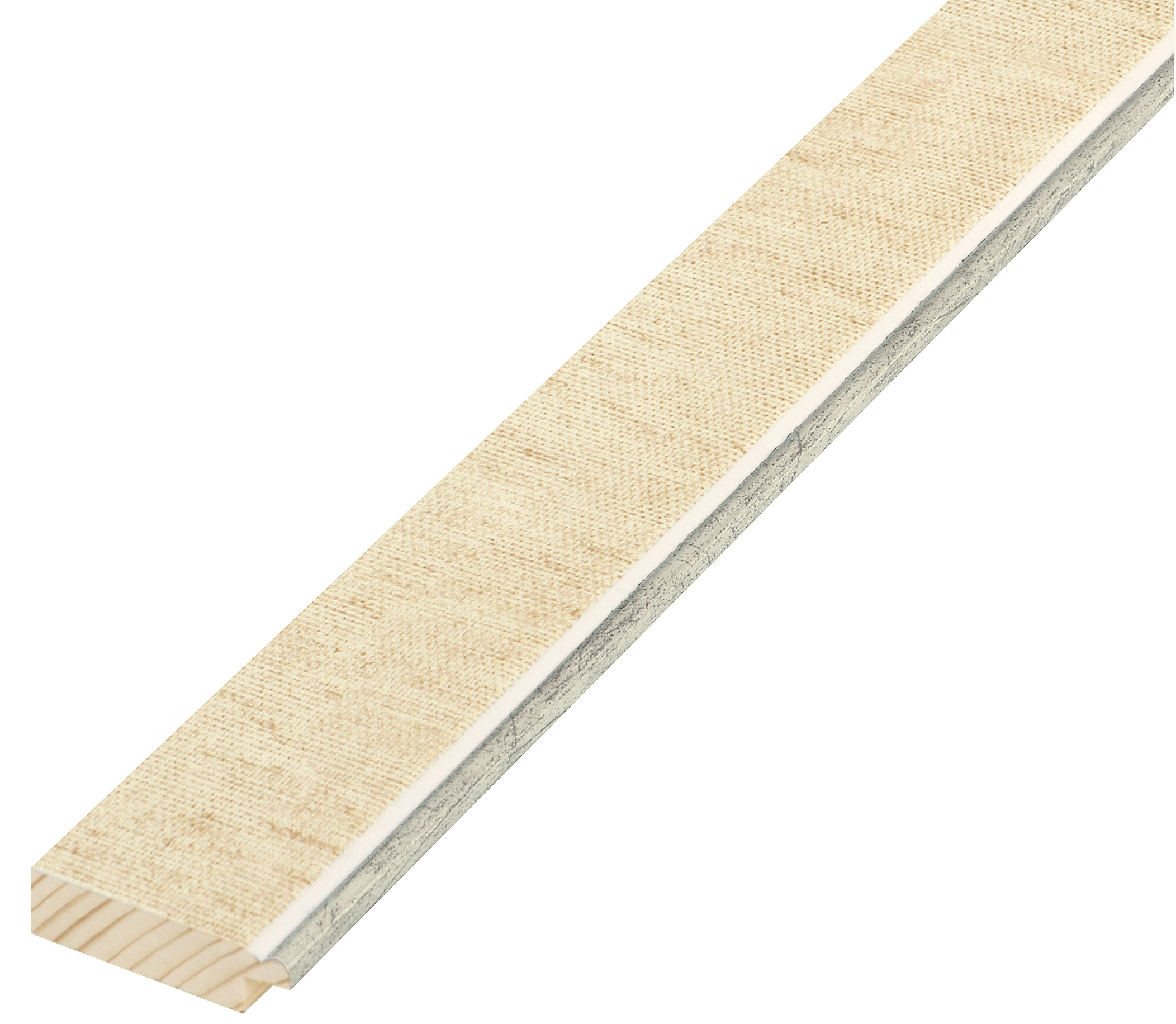 Liner ayous 32mm - flat, fabric effect, silver edge