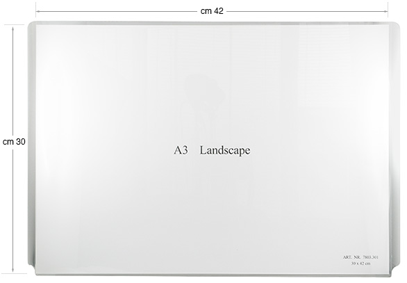 Espositore plexiglass cm 42x30 orizz. per Sistema Display-it