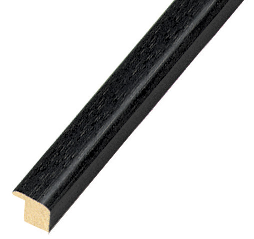 Asta in tiglio larg. mm 14 - finitura opaca colore nero - 332NERO