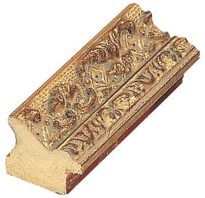 Asta ayous larg. mm 27 - finitura oro e decoraz. rilievo - 346ORO