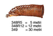 Tubo a spirale con raccordi - 12 metri - diam. esterno mm8 - interno 6