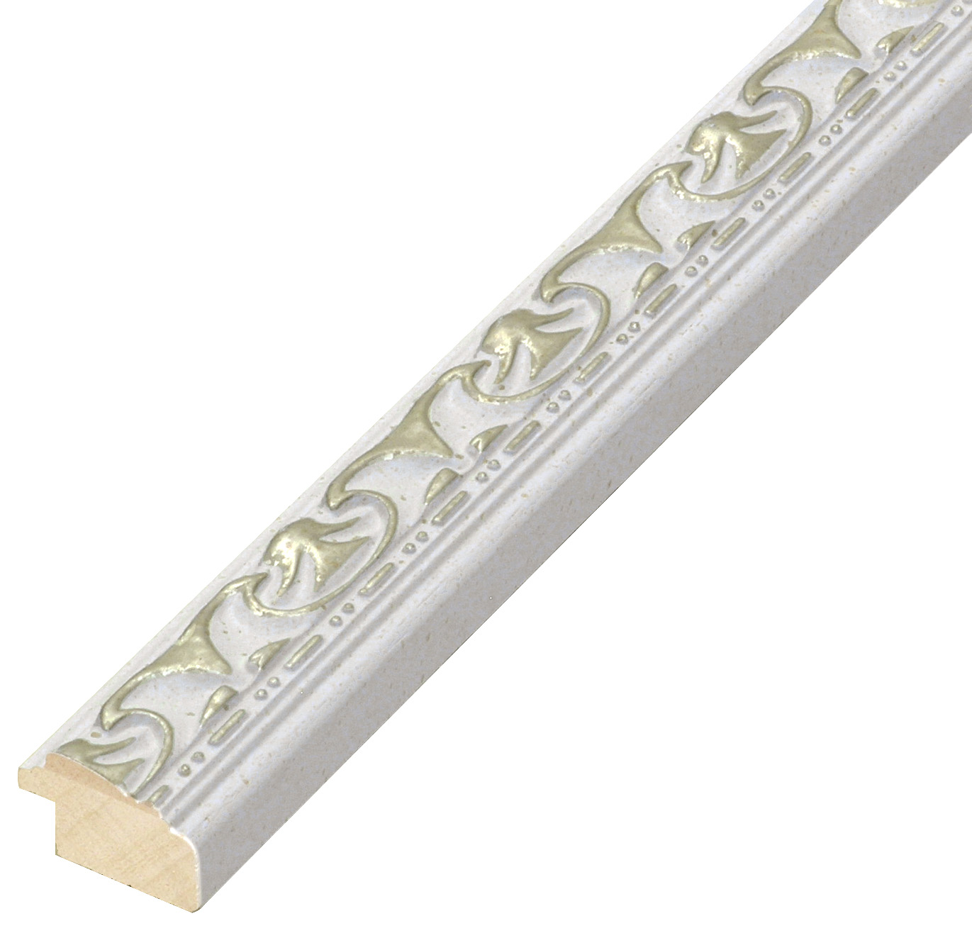 Asta ayous colore bianco con decorazioni in rilievo - 355BIANCO