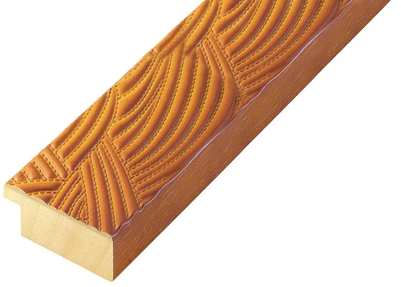 Moulding ayous 45mm - amber with relief decorations