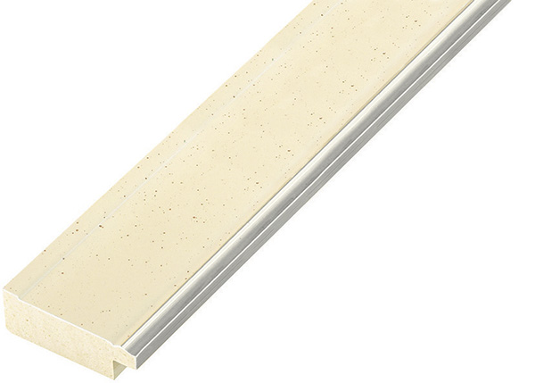 Asta ayous per pass - larg. mm 35 - Beige filo argento - 35BEIGEARG